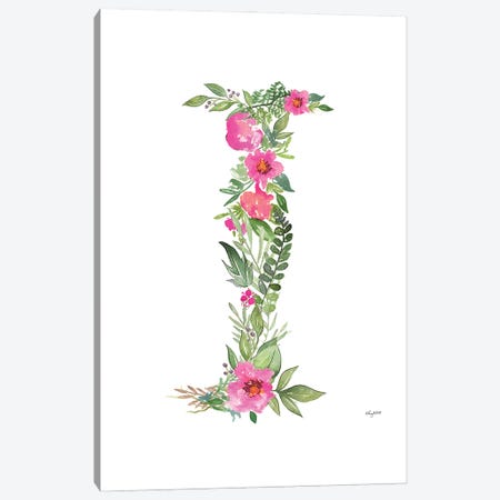 Botanical Letter I Canvas Print #KMT24} by Kelsey McNatt Canvas Art