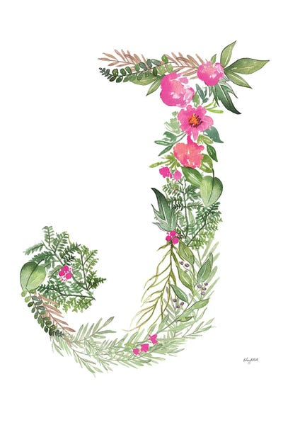 The Letter J: Botanical Letter J by Kelsey McNatt