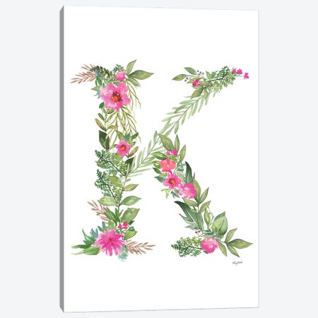 Botanical Letter K Canvas Print #KMT26} by Kelsey McNatt Canvas Art