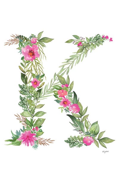 The Letter K: Botanical Letter K by Kelsey McNatt