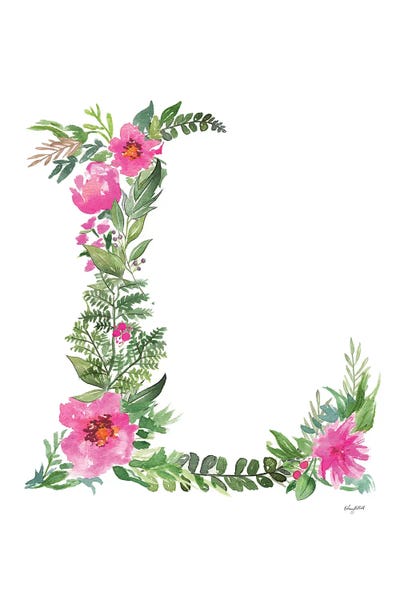 The Letter L: Botanical Letter L by Kelsey McNatt