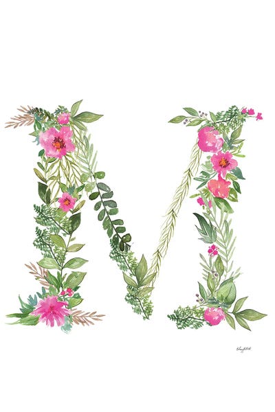 Alphabet: Botanical Letter M by Kelsey McNatt