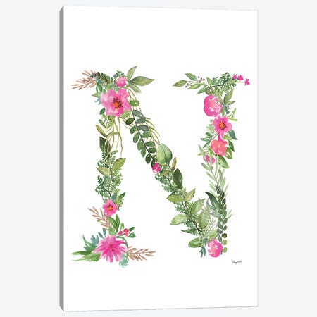 Botanical Letter N Canvas Print #KMT29} by Kelsey McNatt Canvas Art Print