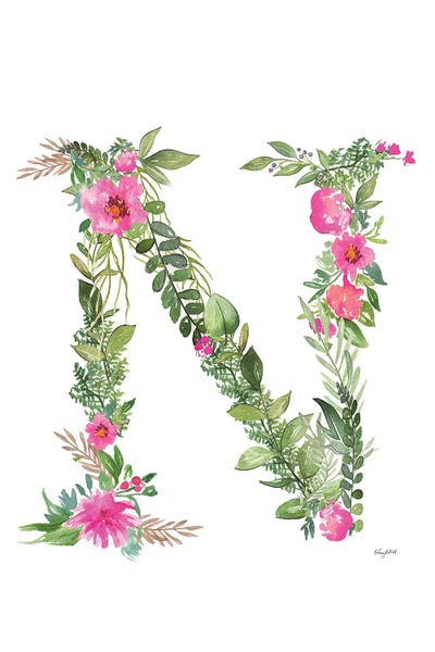 The Letter N: Botanical Letter N by Kelsey McNatt