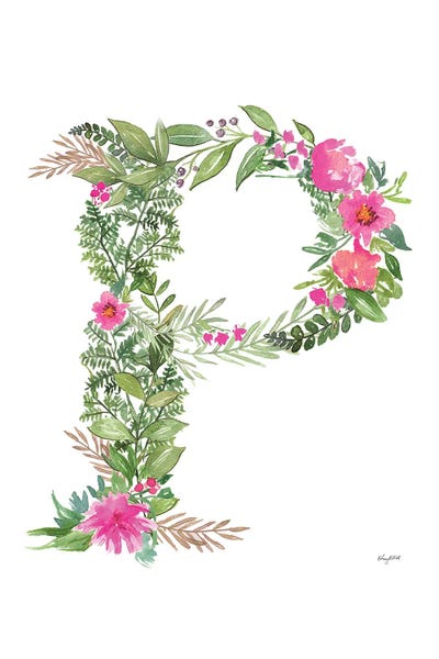The Letter P: Botanical Letter P by Kelsey McNatt