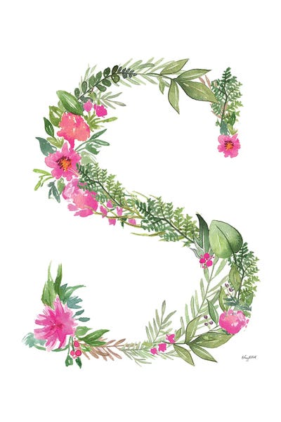 The Letter S: Botanical Letter S by Kelsey McNatt