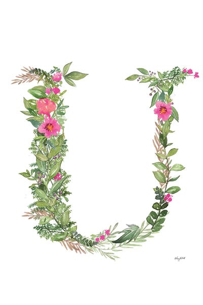 The Letter U: Botanical Letter U by Kelsey McNatt