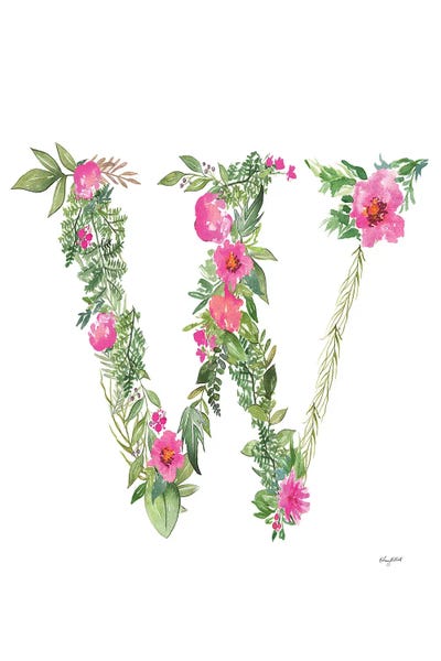 Alphabet: Botanical Letter W by Kelsey McNatt