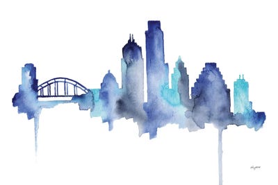 Austin Skyline by Kelsey McNatt multi panel art