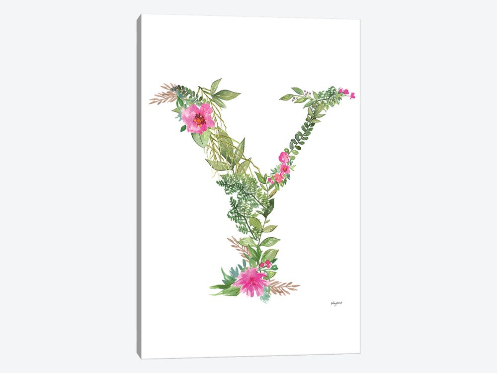 Botanical Letter Y by Kelsey McNatt 1-piece Art Print