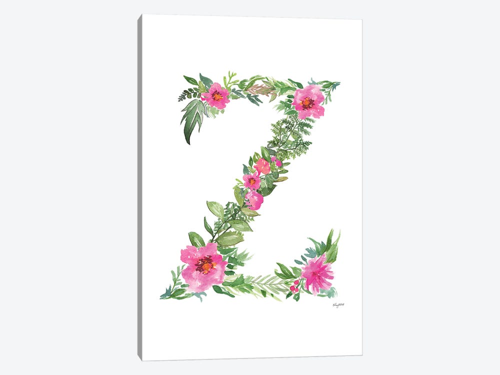 Botanical Letter Z by Kelsey McNatt 1-piece Canvas Artwork