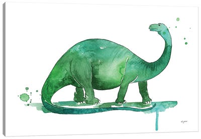 Brontosaurus Canvas Art Print - Dinosaur Art