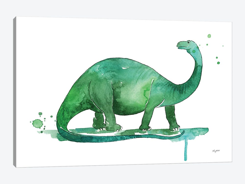 Brontosaurus by Kelsey McNatt 1-piece Canvas Print