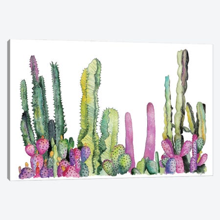 Cactus Fields Canvas Print #KMT43} by Kelsey McNatt Art Print