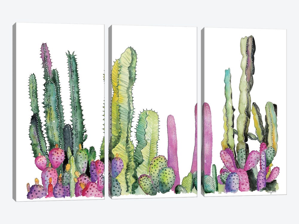 Cactus Fields by Kelsey McNatt 3-piece Canvas Art
