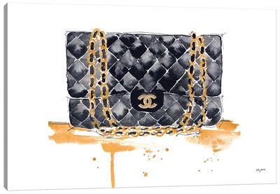 Chanel Purse Canvas Art Print - Fashion Forward