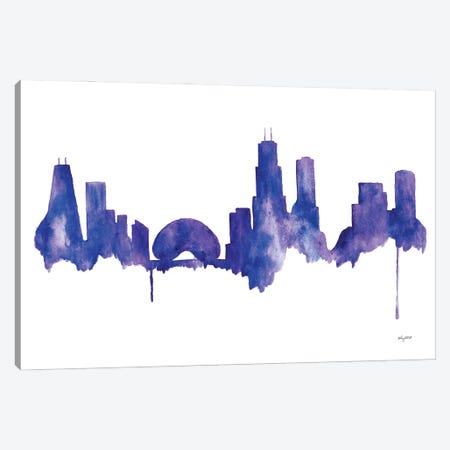 Chicago Skyline Canvas Print #KMT45} by Kelsey McNatt Canvas Art