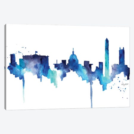 DC Skyline Canvas Print #KMT49} by Kelsey McNatt Canvas Print