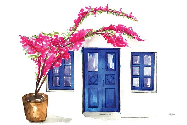 Kelsey McNatt: Doors Of Oia by Kelsey McNatt