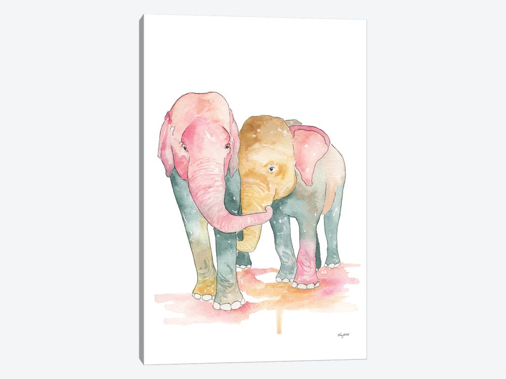 Elephants by Kelsey McNatt 1-piece Canvas Art Print