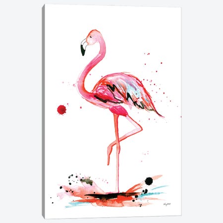 Flamingo Canvas Print #KMT62} by Kelsey McNatt Art Print