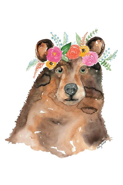 Kelsey McNatt: Flower Crown Bear by Kelsey McNatt