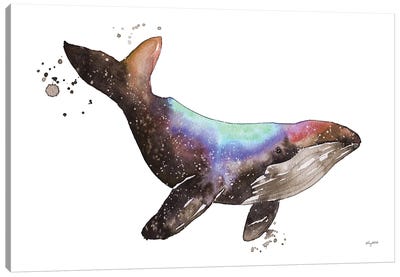 Galaxy Whale Canvas Art Print - Kelsey McNatt