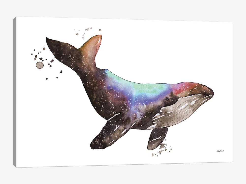 Galaxy Whale by Kelsey McNatt 1-piece Canvas Artwork
