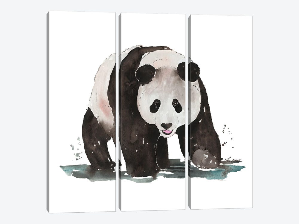 Giant Panda by Kelsey McNatt 3-piece Canvas Art Print