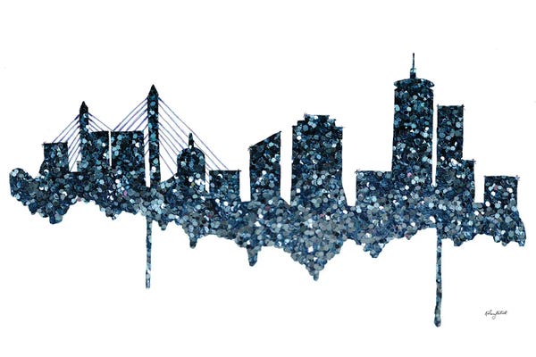Kelsey McNatt: Glitter Boston Skyline by Kelsey McNatt