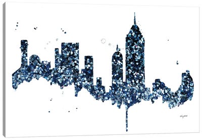 Glitter NYC Skyline Canvas Art Print - Kelsey McNatt