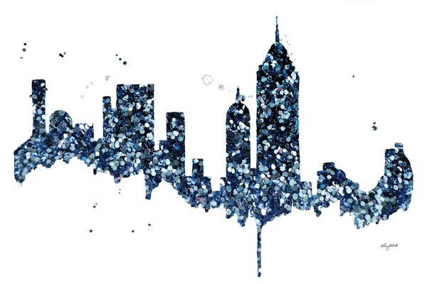 Kelsey McNatt: Glitter NYC Skyline by Kelsey McNatt