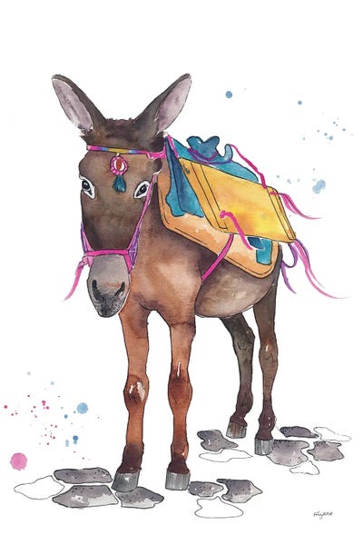 Greecian Donkey by Kelsey McNatt multi panel art