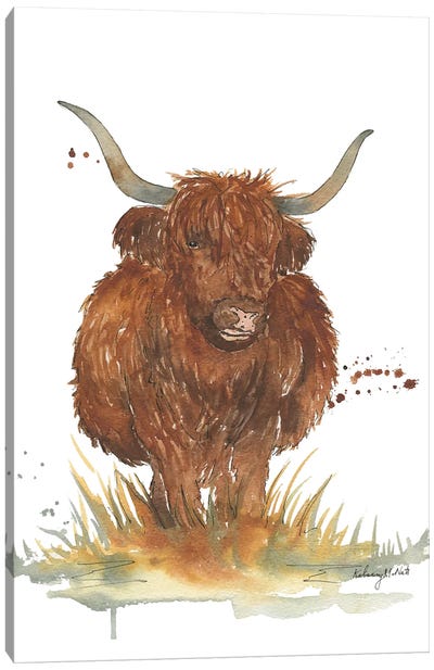 Highland Cow Canvas Art Print - Kelsey McNatt