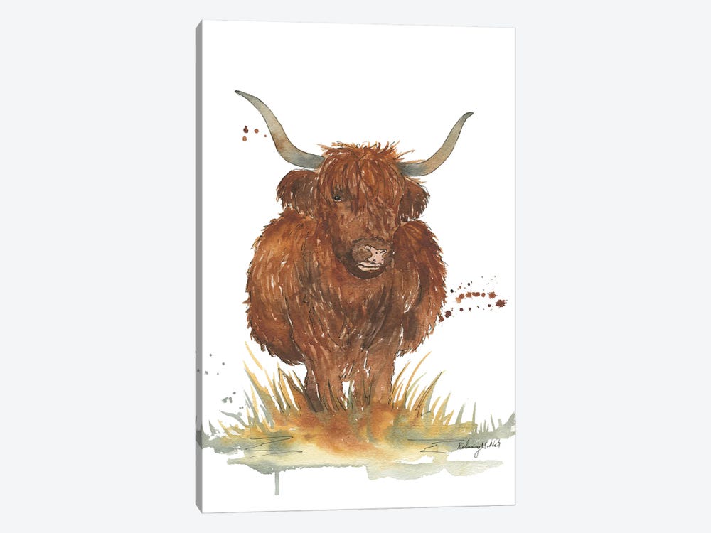 Highland Cow by Kelsey McNatt 1-piece Canvas Print