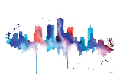 Honolulu Skyline by Kelsey McNatt framed wall art