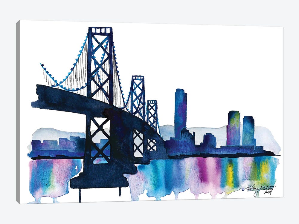 Bay Bridge by Kelsey McNatt 1-piece Canvas Artwork