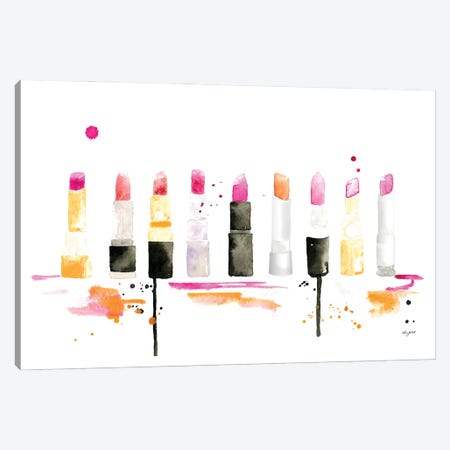 Lipstick Canvas Print #KMT84} by Kelsey McNatt Canvas Wall Art
