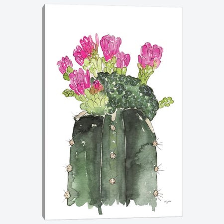 Blooming Cactus Canvas Print #KMT8} by Kelsey McNatt Canvas Wall Art