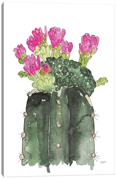 Blooming Cactus Canvas Art Print