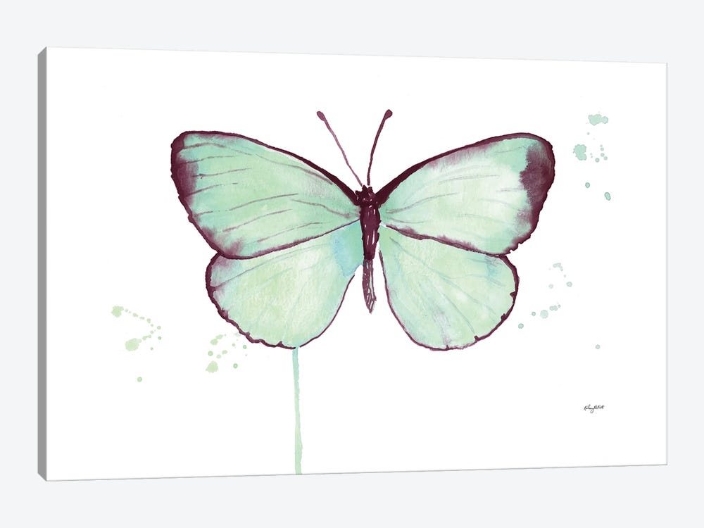 Mint Butterfly by Kelsey McNatt 1-piece Canvas Wall Art