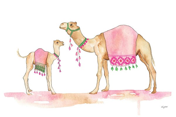 Kelsey McNatt: Mom And Baby Camels by Kelsey McNatt