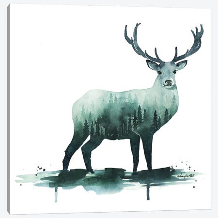 Nature Deer Canvas Print #KMT97} by Kelsey McNatt Canvas Print