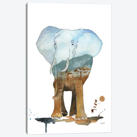 Nature Elephant Canvas Print #KMT98} by Kelsey McNatt Canvas Artwork