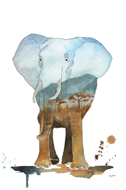 Nature Elephant by Kelsey McNatt wall art