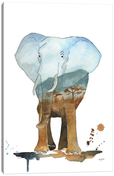 Nature Elephant Canvas Art Print - Kelsey McNatt