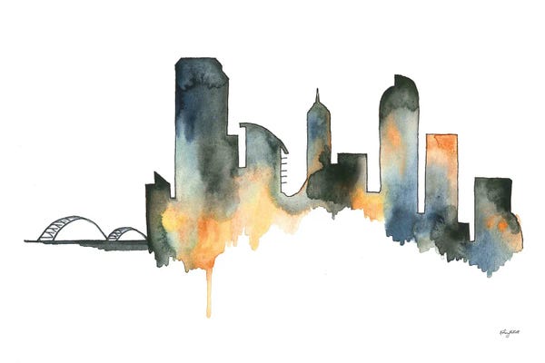 Kelsey McNatt: Neutral Denver Skyline by Kelsey McNatt