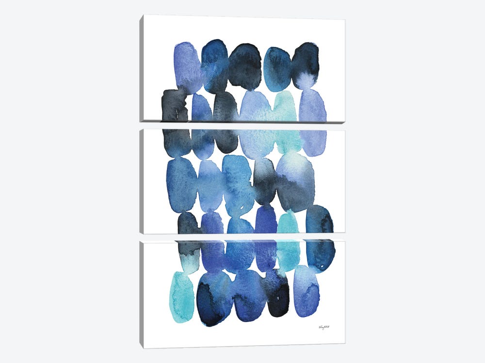 Blue Abstract I by Kelsey McNatt 3-piece Canvas Wall Art