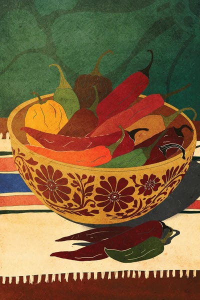 Peppers: Chilies In Bowl by Kristin Marie Steinke