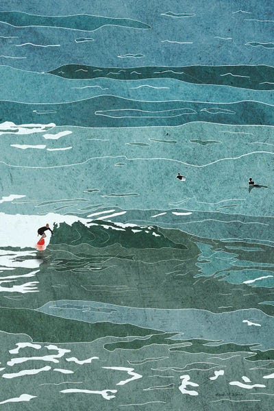 Fine Art Print: Catching A Wave In Spain by Kristin Marie Steinke